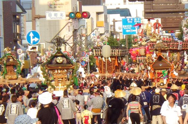 真岡の夏祭り　市内の風景2