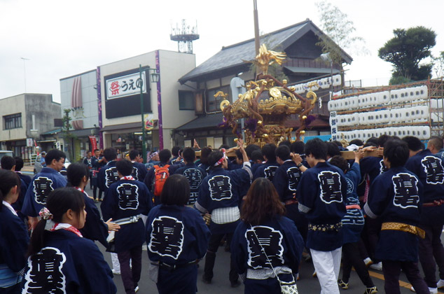 真岡の夏祭り　御旅所入り