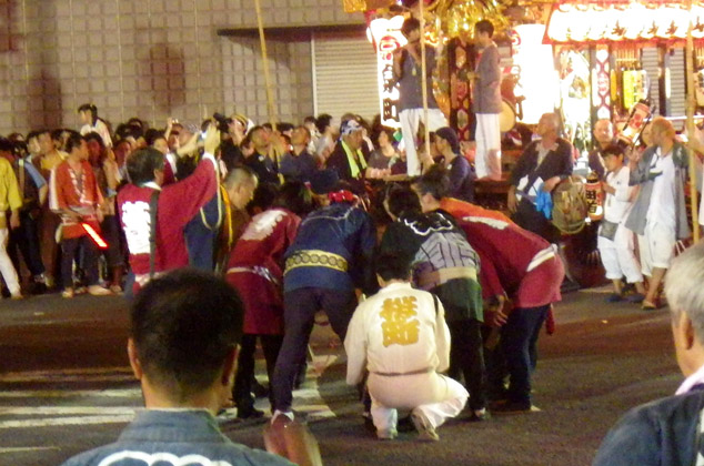 真岡の夏祭り　ぶっつけ前の様子